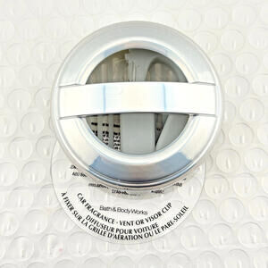 Bath & Body Works Silver Iridescent Car Fragrance Refill Holder Vent Visor Clip